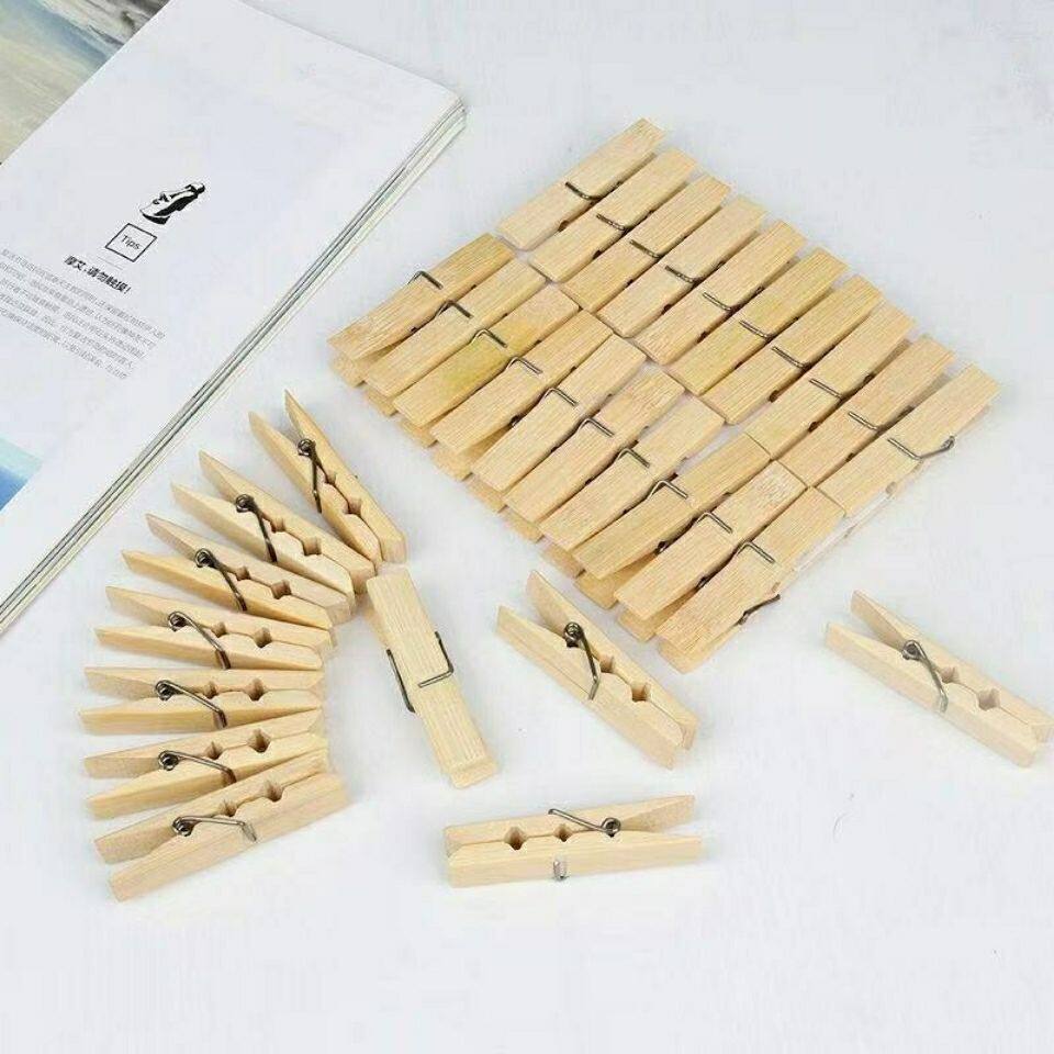 竹夹子晾衣夹子家用强力木夹子晒被夹小夹子衣服夹子防风大棚夹子