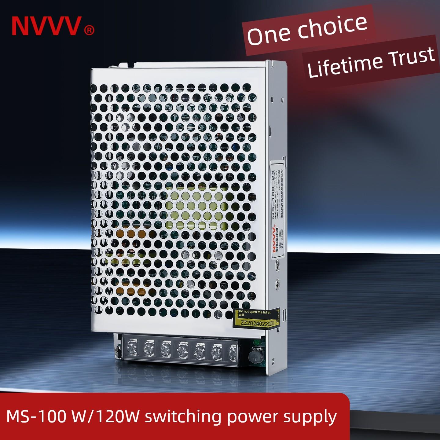 Nvvv Ms-120W/100W24V12V监控开关电源10A直流家用Led灯交流到直