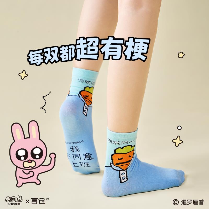 言仓暹罗厘普成功人士鸳鸯袜实用送女生男生情侣创意毕业生日礼物