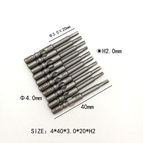 高质量800加硬电批头内六角批咀801强磁40长60mmH1.5H2.0H2.5H3H4