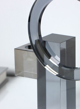 圆环轻奢极简几何烛台书房样板房茶几玄关卧室家居客厅装饰品摆件