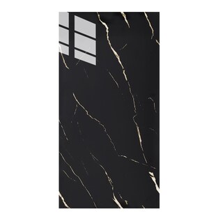 黑色自粘瓷砖贴纸遮丑墙面装饰pvc防水立体仿大理石铝塑板墙贴纸