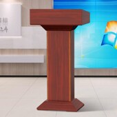 演讲台发言台实木中式 木制红胡桃餐厅导购迎宾台酒店接待台司仪台