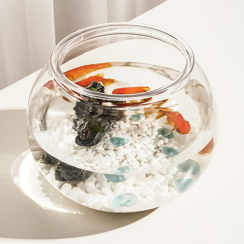 鱼缸客厅小型乌龟缸办公室迷你塑料透明桌面家用造景鱼缸创意龟盆