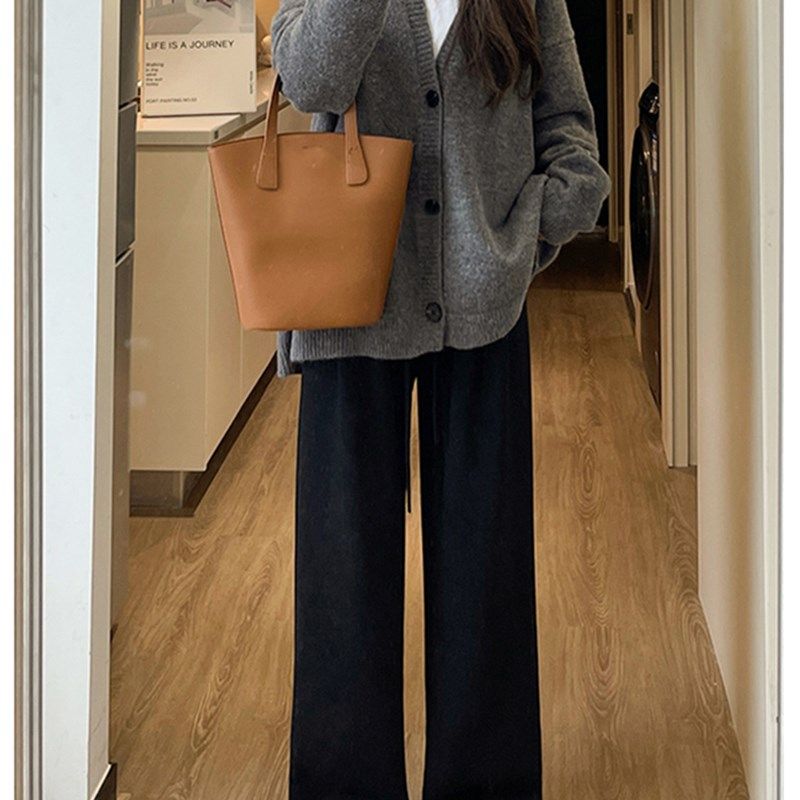 秋款2024新款胖mm大码白色阔腿裤女窄版直筒糯米裤小个子高腰显瘦,女装/女士精品,大码裤装,淘宝优惠券,粉丝福利购,淘宝优惠卷