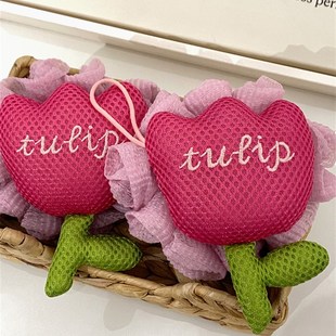 高颜值新款 郁金香沐浴球多泡沫浴花耐用不散家用儿童搓澡神器亲肤