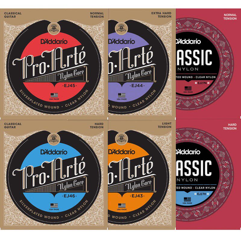 美产达达里奥 EJ45 EJ46古典吉他弦 标准中高张力尼龙琴弦一套6根