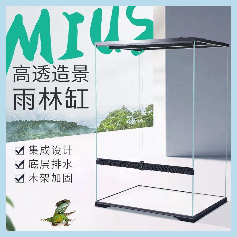 雨林缸造景超白玻璃箱热带雨林植物动物饲养箱水族用品