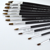 榭得堂油画笔910牛耳毛画笔套装 丙烯画笔水粉颜料笔油画平头笔刷