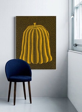 南瓜 草间弥生印刷喷绘仿制油画抽象挂画客厅卧室沙发背景装饰画