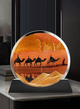 创意解压双面流沙画沙漏摆件客厅酒柜电视柜办公室桌面装饰品礼物