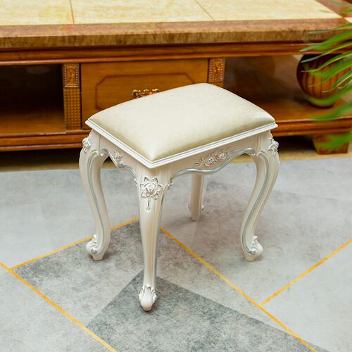欧式梳妆凳简约卧室化妆凳布艺换鞋凳创意小户餐桌凳客厅家用凳子