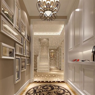 水晶珠帘门帘客厅隔间帘过道装饰入户玄关吊饰新款串珠挂帘免打孔