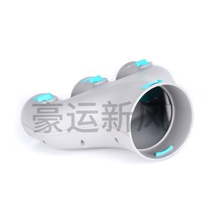 新风系统PE管防脱口分支器带锁闭阀U形三通四通接头接口配件大全