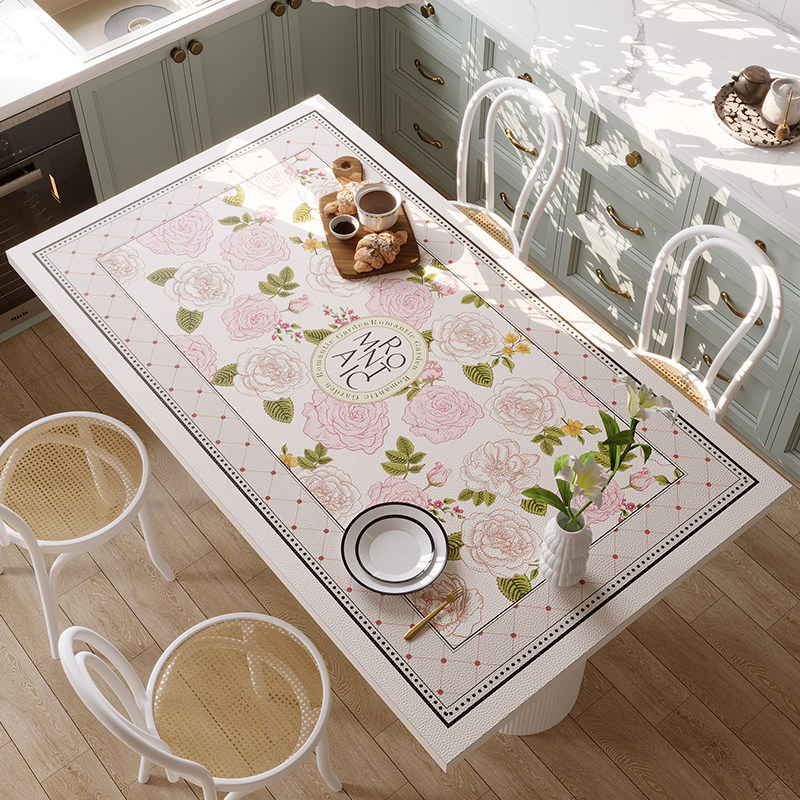 夏茗系列餐桌垫轻奢田园美式餐桌台布防水防油免洗茶几垫圆桌布,居家布艺,桌布,淘宝优惠券,粉丝福利购,淘宝优惠卷