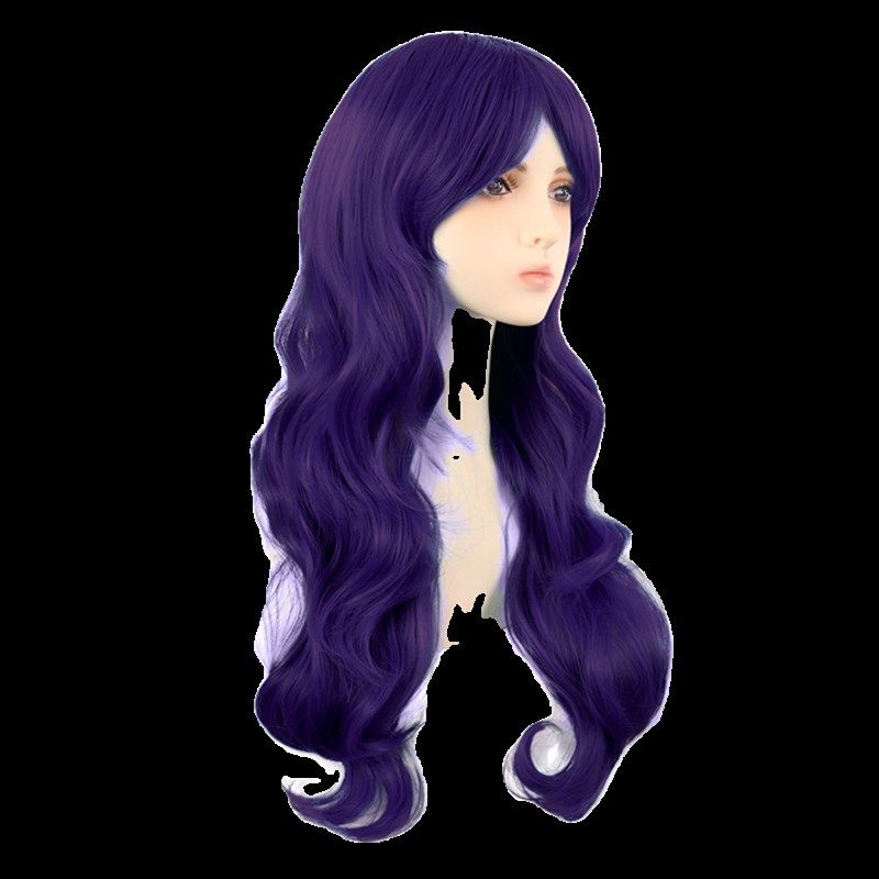 潼漫 cos假发女长发动漫大波浪长卷发70CM暗紫深紫色齐斜刘海头套,美发护发/假发,演出假发,淘宝优惠券,粉丝福利购,淘宝优惠卷