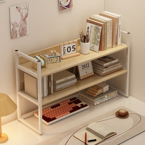 速发书架桌面纳多架书桌收纳架物层宿舍台面桌上架学生家用简易收
