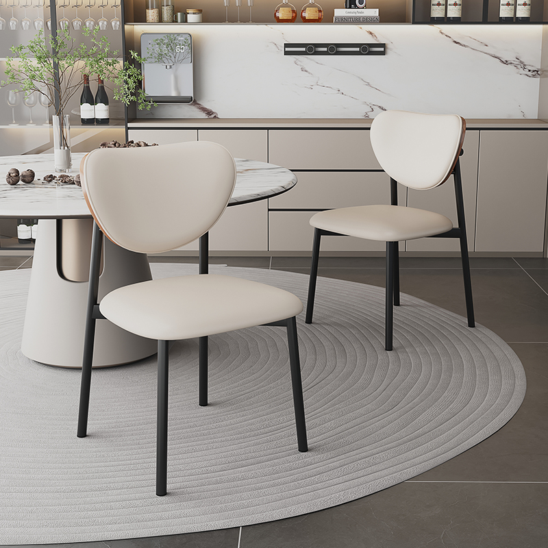 速发意式餐椅用家简约轻奢餐桌椅子设计师款2024新背靠款凳子
