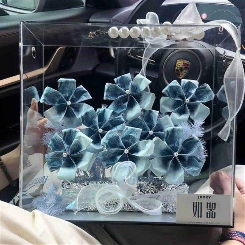 速发有材料包太礼盒大送友风车钱花亚克力发财树六瓣闺蜜生日礼物