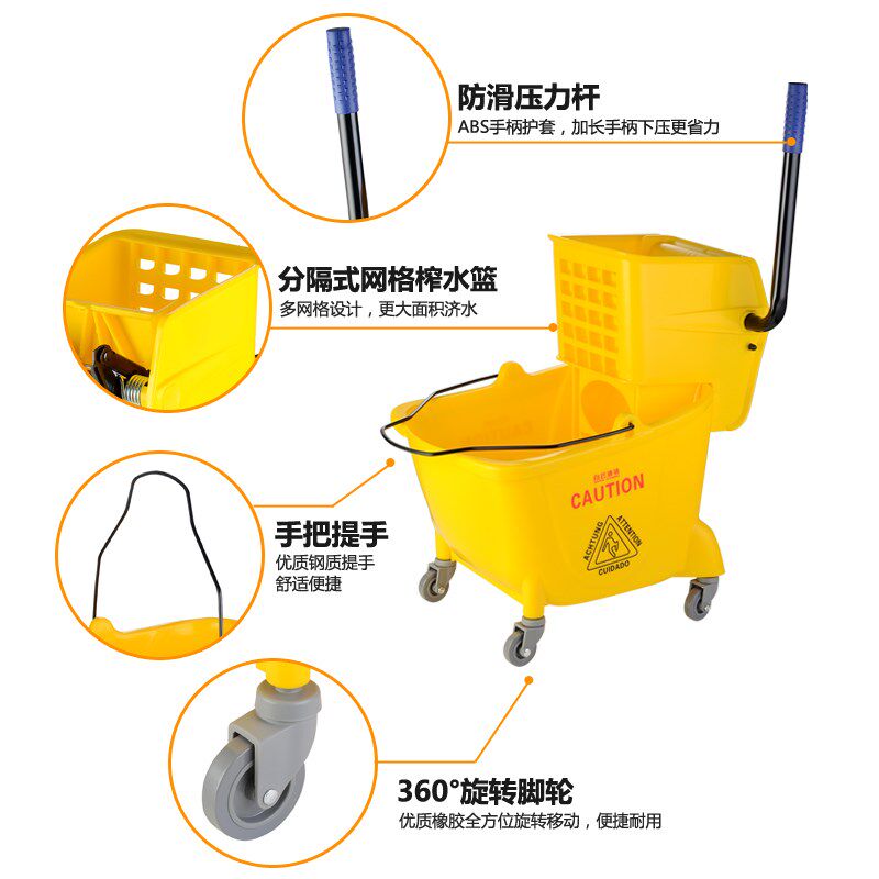 速发10拖布墩布拖把水挤器榨水桶头拖地车挤水桶拖把桶用长方形