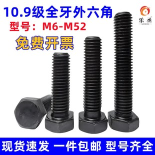 速发10.级全牙外六角螺丝全2螺栓全丝螺钉M10M1扣M16 M52全螺纹螺