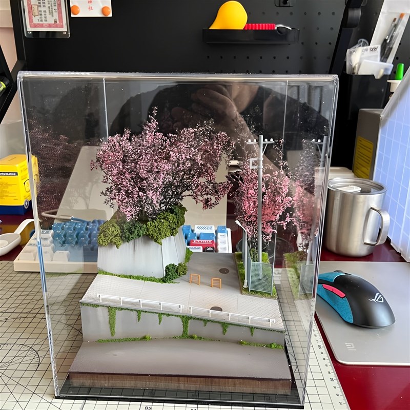 速发亚克力一体式展示盒玩具收纳展示柜模型高清透明防尘罩子