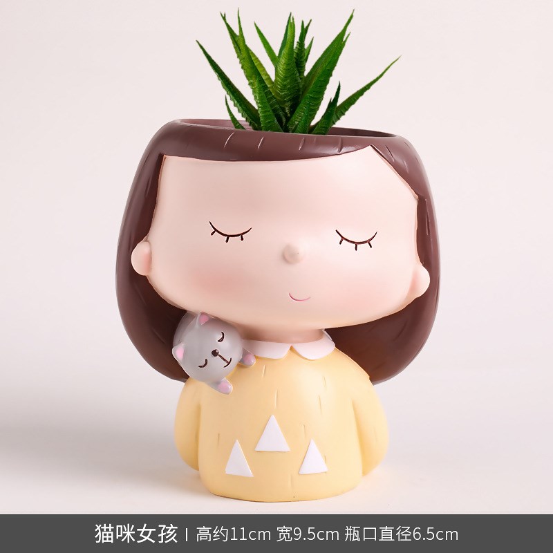 速发新款孩花瓶轻奢花盆脂饰客树餐厅咖啡厅办公室家居台厅装摆件