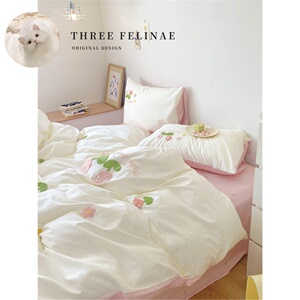 速发【花脸猫】法式小清棉!春夏纯花全棉少心碎新印花品