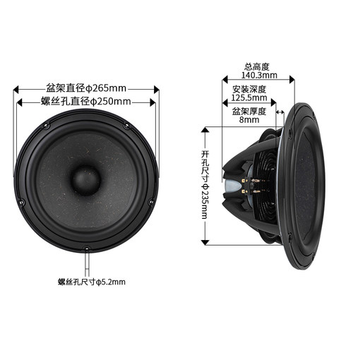 速发Peerle歌美声E265W-08丹麦威发10英寸超低音发烧家庭