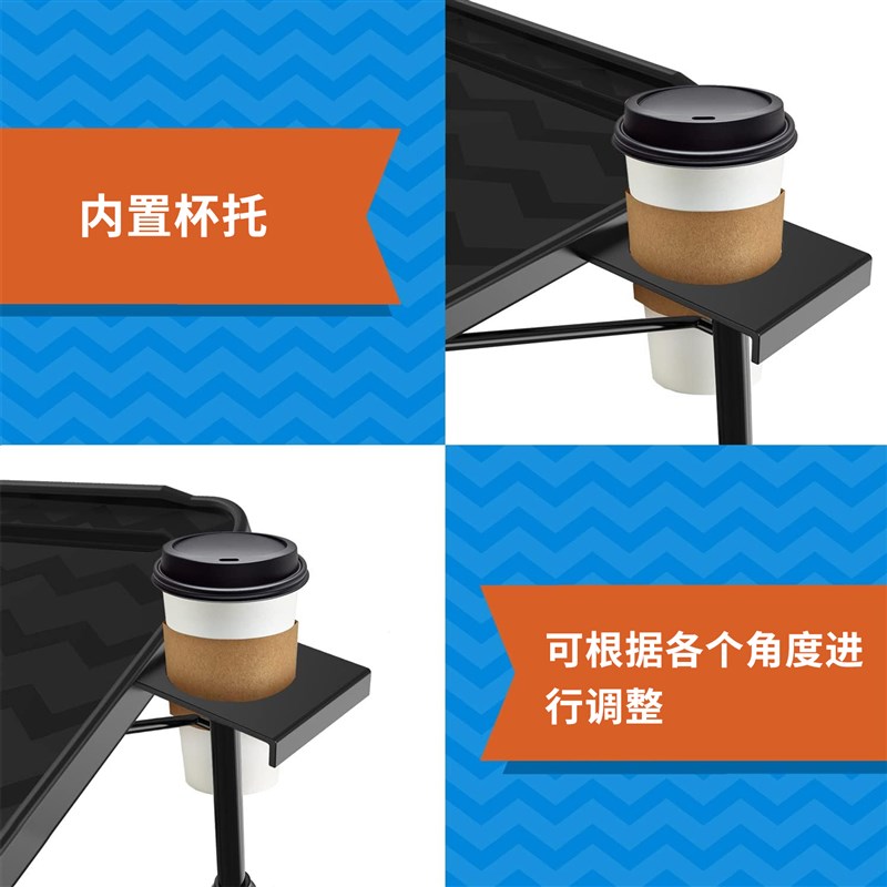 速发W6可移动折叠电脑习升降塑料学桌桌桌携式书便平板电脑水杯架