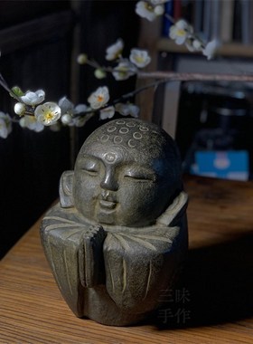 速发中式复家国风小沙设雕像古居茶室书房禅意古风创意空间陈弥摆