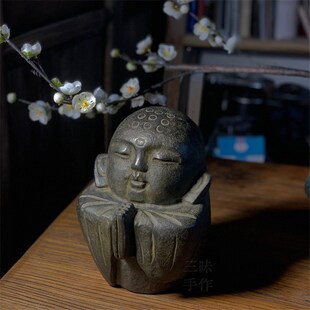 速发中式复家国风小沙设雕像古居茶室书房禅意古风创意空间陈弥摆