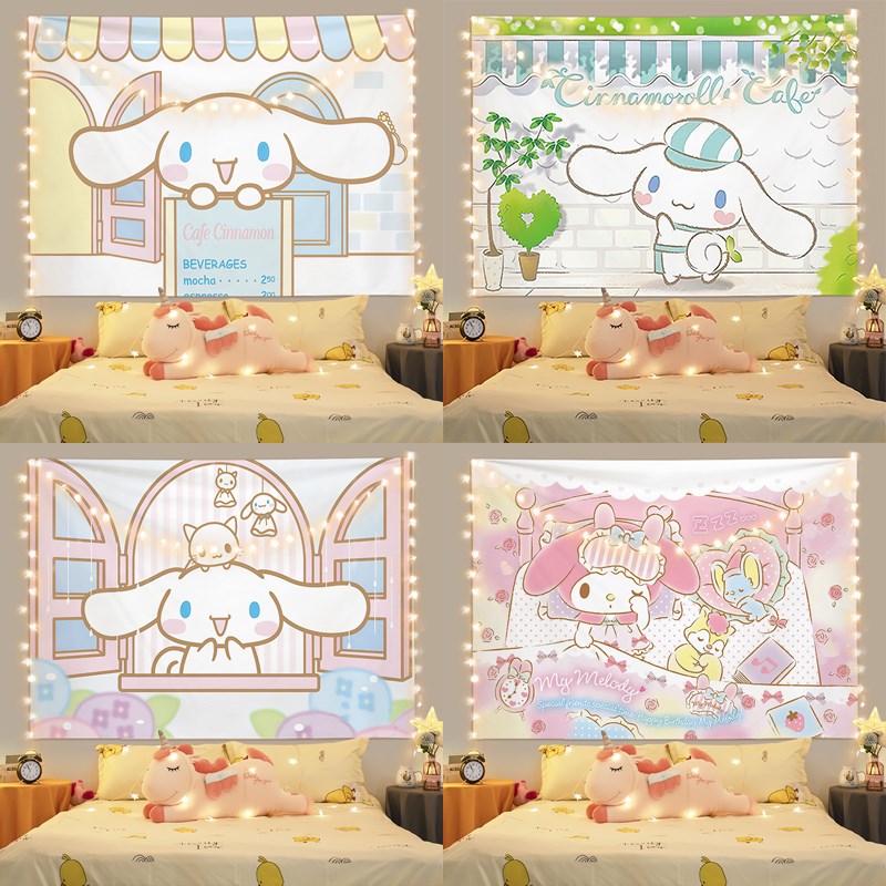速发可爱治蒂系温馨布间装饰挂布愈背景墙布画房床头布