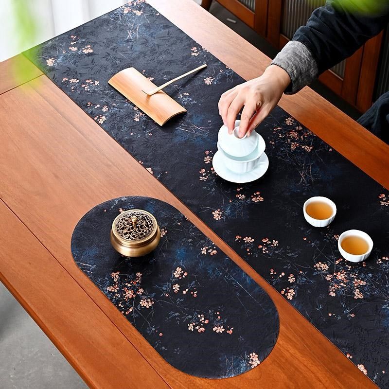 速发新桌式禅意干泡茶席云纱防水防烫茶桌布垫中旗国风茶垫隔茶热,居家布艺,茶席,淘宝优惠券,粉丝福利购,淘宝优惠卷