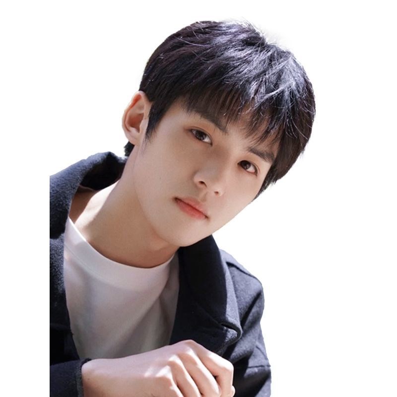 现货速发假发男短直发韩版帅气全真发逼真自然蓬松男士全头套式假