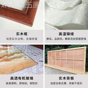 网红牡花开贵装 国国挂色天香饰竖花鸟图墙壁 丹富玄关款 竖版