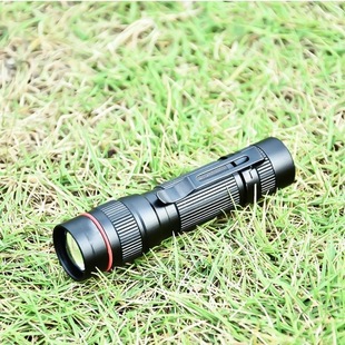mini小手电锂电池/AA5号电池伸缩调焦变档LED便携手电筒