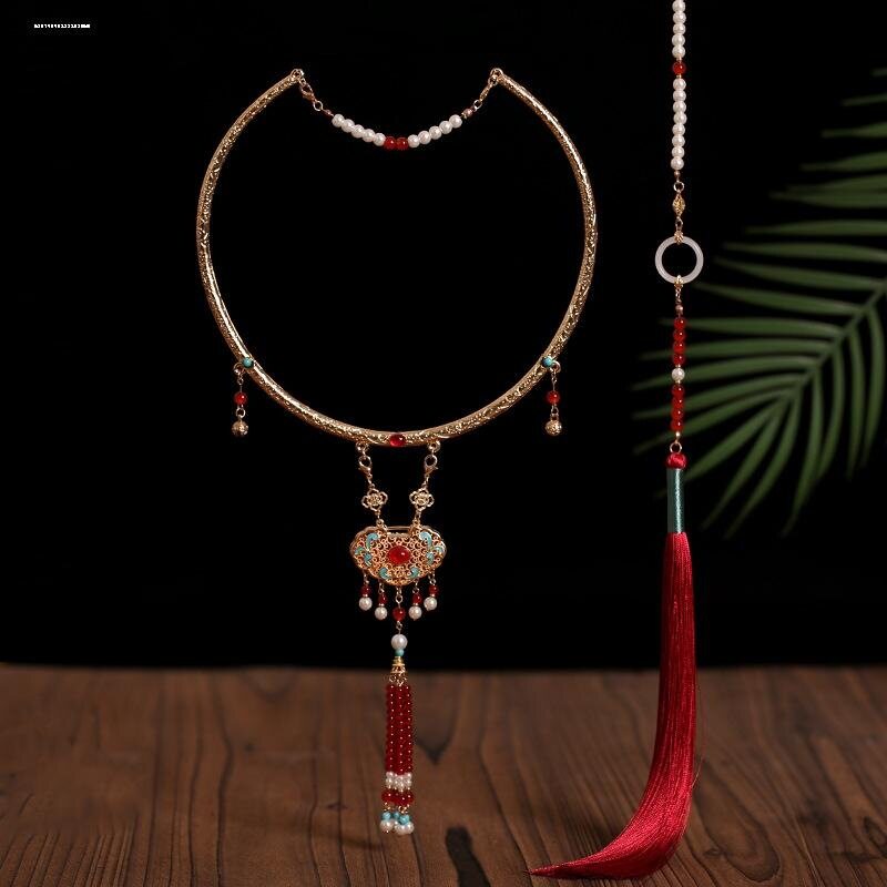 古风平安锁璎珞背云流苏项炼女新