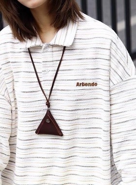 韩系简约三角形项链包服饰搭配mini挂脖零钱包耳机包眼镜防丢挂绳