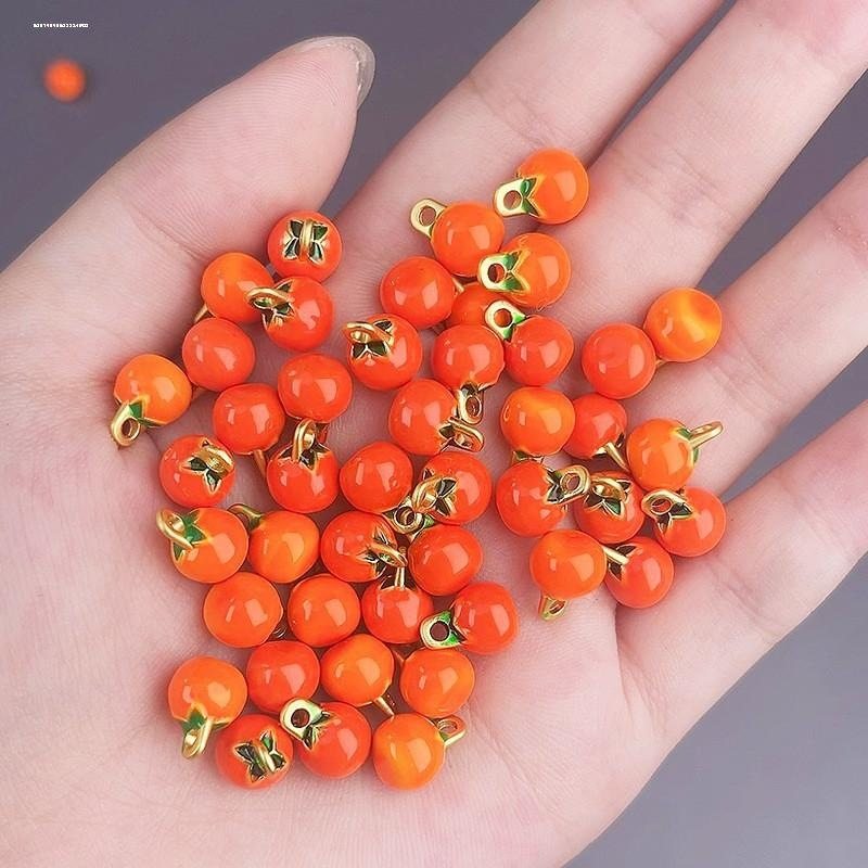 沙金古法柿子吊坠DIY手绳编