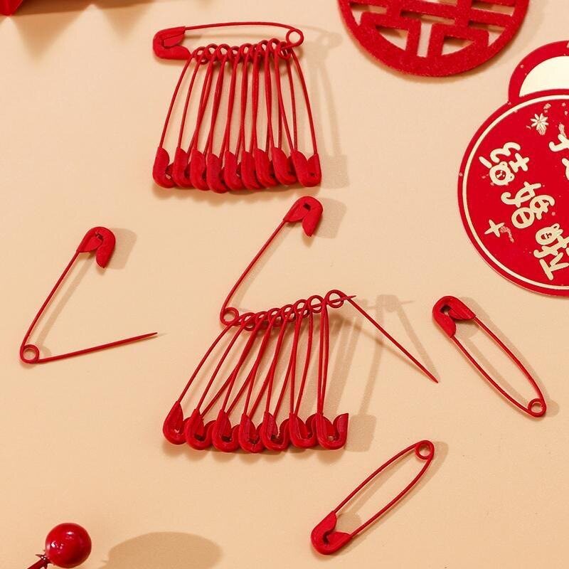 胸针红色新郎新娘胸花包袱别针结