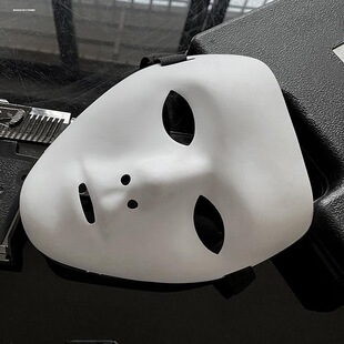 cosplay道具 街舞 白色 领奖面具 可涂鸦 手绘 彩绘 帅哥面具