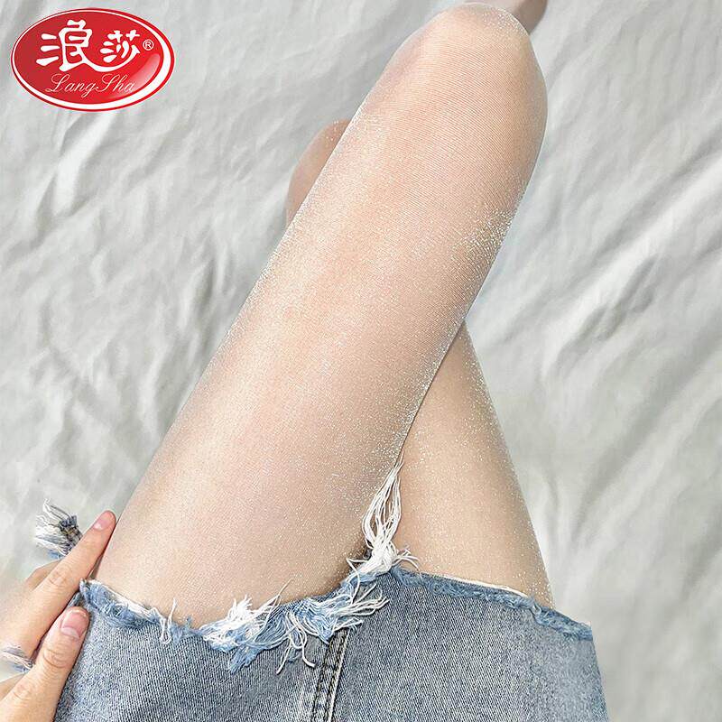 浪莎亮丝珠光丝袜女夏季超薄性感纯欲黑丝闪亮晶满天星肉色连裤袜,女士内衣/男士内衣/家居服,连裤袜/打底袜,淘宝优惠券,粉丝福利购,淘宝优惠卷