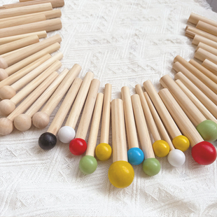 洞洞板配件大全实木通用火柴棍木棍圆孔挂钩摆件置物收纳隔板定制