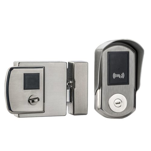 官方户外庭院门锁防水智能识别不锈钢指纹锁双面门禁电池钥匙磁卡