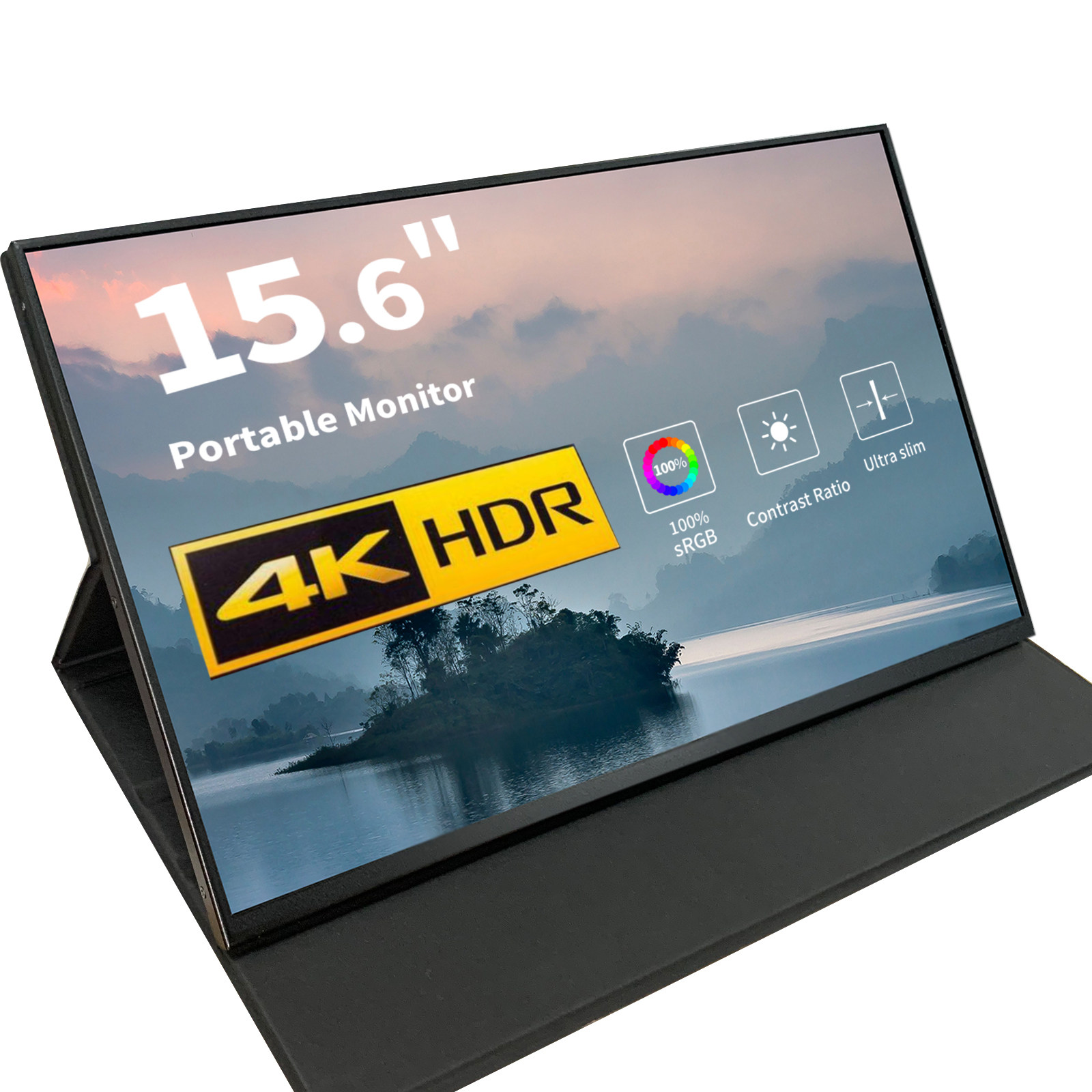 15인치 HD 4K 컴퓨터 터치 1080P 노트북 확장 스크린 144HZ 내장 배터리 휴대용 디스플레이