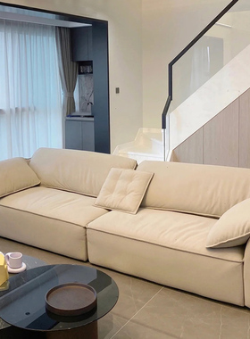 速发大象耳朵极技布意沙发艺式科简小户型客厅直排baxter沙发