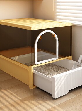 速发猫砂盆超大号全猫特式防臭除臭封厕所闭大号幼沙盆猫咪猫屎盆