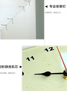 速发现代简约抽象电表箱带钟表总开关电闸盒装饰画遮挡画时钟壁画