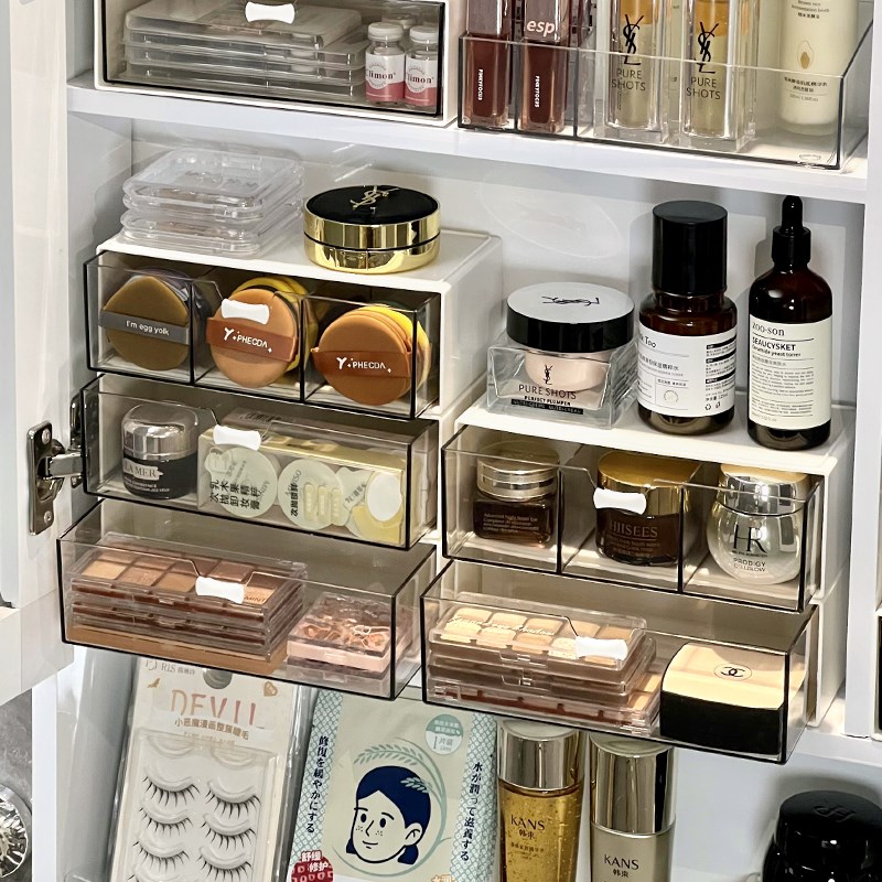 速发卫生间各种神器镜柜挡板浴室柜收红盒内化妆品样小口纳收纳置